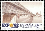 Stamps Spain -  ESPAÑA 1991 3102 Sello Nuevo Exposición Universal Sevilla 1992 Puente de la Cartuja Michel2978 Scott