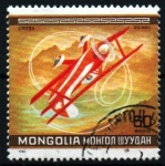 Stamps Mongolia -  serie- Campeonato mundial vuelo acrobático- Oshkosh