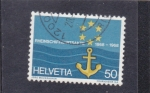 Stamps Switzerland -  Centenario Bandera de la Comisión Central de Transporte Marítimo del Rin