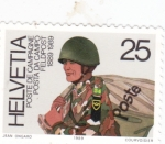 Stamps Switzerland -  centenario Miembro del servicio del puesto de campo