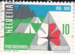 Sellos del Mundo : Europa : Suiza : 50 aniversario Scoutismo 