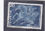 Stamps Switzerland -  Caballo alado (constelación de Pegaso)