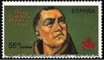 Stamps Spain -  ESPAÑA 1991 3140 Sello Nuevo V Cent. Descubrimiento de América Fray Toribio de Motolinia Michel3014