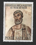 Sellos de Europa - Vaticano -  448 - XIX Centenario del Martirio de los Santos Pedro y Pablo