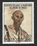 Sellos de Europa - Vaticano -  449 - XIX Centenario del Martirio de los Santos Pedro y Pablo