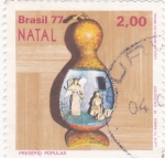 Sellos de America - Brasil -  NAVIDAD'77