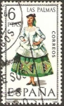 Stamps Spain -  1845 - trajes tipicos españoles, las palmas