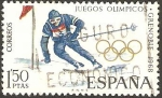 Sellos de Europa - Espa�a -  1851 - X juegos olímpicos de invierno en Grenoble, esquí