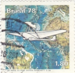 Stamps Brazil -  50 aniversario Raid Savoia-Marchetti