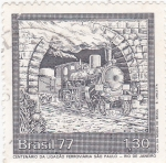 Stamps Brazil -  locomotora antigua