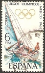 Stamps Spain -  1888 - XIX juegos olímpicos en México, vela