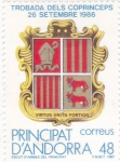 Stamps : Europe : Andorra :  ESCUDO DE ARMAS DEL PRINCIPADO 
