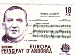 Stamps : Europe : Andorra :  CEPT-EUROPA . Himne andorrÃ¡ M.E.MARFANY