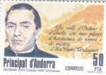 Stamps : Europe : Andorra :  Centenario visita Mosén Cinto Verdaguer