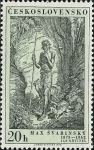 Stamps Czechoslovakia -  Centenario del nacimiento de Max Švabinský (1873-1962), 