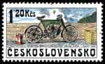 Sellos de Europa - Checoslovaquia -  Motocicletas checoslovacas, Michl Orion, Slaný (1903)
