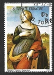 Stamps Africa - São Tomé and Príncipe -  690a - Pascua. Pintura de Rafael