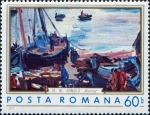 Stamps Romania -  Pinturas - Marina, En el mar, M.W. Arnold, Rumania