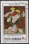 Stamps Romania -  SOLPHYLLEX 1979, Bucarest, Clavos / Rosas (Dianthus), Ștefan Luchian