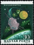 Stamps Hungary -  Investigación espacial, nave espacial Luna 3
