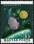 Sellos de Europa - Hungra -  Investigación espacial, nave espacial Luna 3