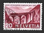 Sellos de Europa - Suiza -  424 - L Años del Ferrocarril de Lötschberg