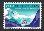 Stamps Switzerland -  485 - Inauguración del Túnel de San Bernardino