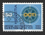 Stamps Switzerland -  486 - LXXV Aniversario de la Oficina Central Internacional del Transporte Ferroviario 