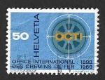 Stamps Switzerland -  486 - LXXV Aniversario de la Oficina Central Internacional del Transporte Ferroviario 