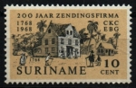 Stamps Suriname -  serie- Bicentenario casa misioneros evangelistas