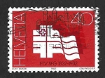 Sellos de Europa - Suiza -  711 - 150 Aniversario de la Sociedad Federal de Gimnasia
