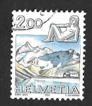 Stamps Switzerland -  724 - Signo del Zodiaco y Vistas de Parajes