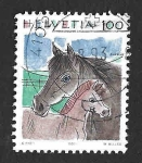 Stamps Switzerland -  874 - Caballos