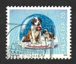 Stamps Switzerland -  1072 - Recuerdos Suizos en Cúpula de Nieve