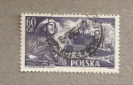 Stamps Poland -  Pescador