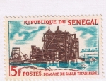 Stamps : Africa : Senegal :  Dragage de  Sable Titanifere