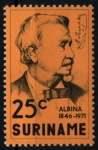 Stamps Suriname -  serie- 125 aniv. asentamiento Albina