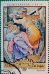 Stamps : Asia : United_Arab_Emirates :  Pinturas de Michelangelo Buonarroti, Libyca. (AJMAN)