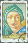 Stamps United Arab Emirates -  Pinturas de Michelangelo Buonarroti, Jefe de Delphica. (AJMAN)