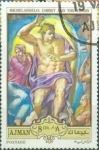 Stamps United Arab Emirates -  Pinturas de Miguel Ángel Buonarroti, Cristo y la Virgen. (AJMAN)