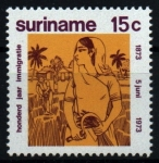 Sellos de America - Surinam -  serie- Centenario llegada inmigrantes indios