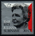 Stamps Suriname -  25 aniv. coronación reina Juliana