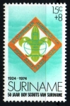 Stamps : America : Suriname :  serie- 50 años Escultísmo en Surinam