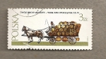 Stamps Europe - Poland -  Carreta con toneles de cerveza