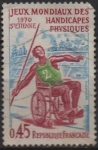Stamps France -  Handicapped Javelin Thower