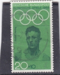 Stamps Germany -  OLIMPIADA MEXICO'68 Rudolf Harbig (1913-1944)