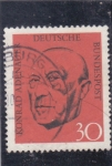Stamps Germany -  Dr. Konrad Adenauer (1876-1967) Commemoración