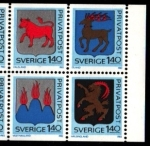 Stamps Sweden -  Escudos de provincias
