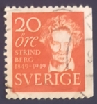 Sellos de Europa - Suecia -  August Strindberg, escritor