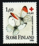 Stamps Finland -  serie- Cruz Roja- Mariposas